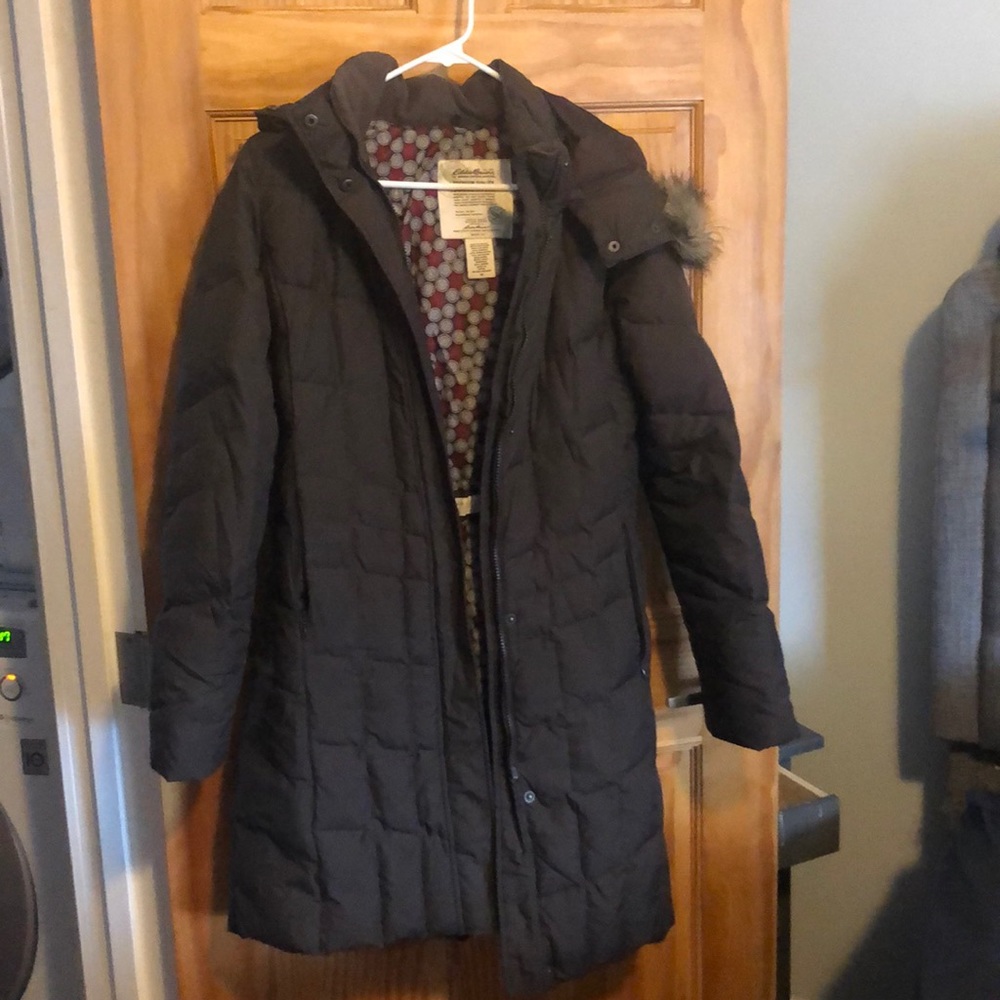 Eddie Bauer Goose Down Knee Length Coat